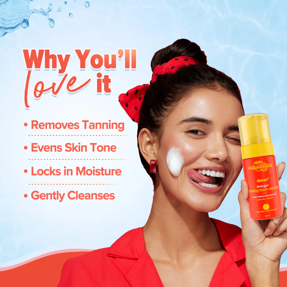 Detan+ Mousse Hydrating Foam Cleanser - 100 ml (Pack of 2) - Image 2