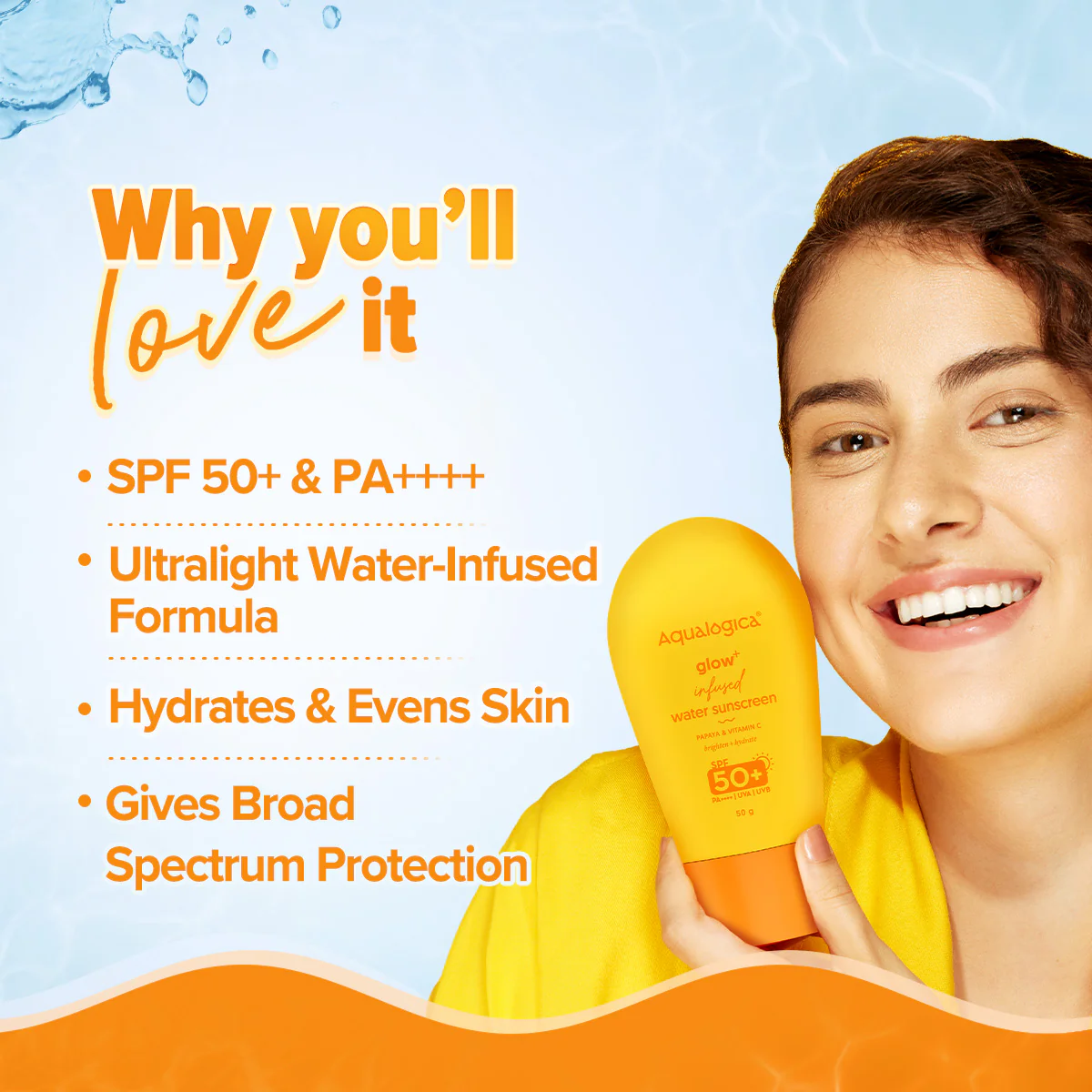 Glow+ Infused Water Sunscreen - 50 g (Pack of 2) - Image 3
