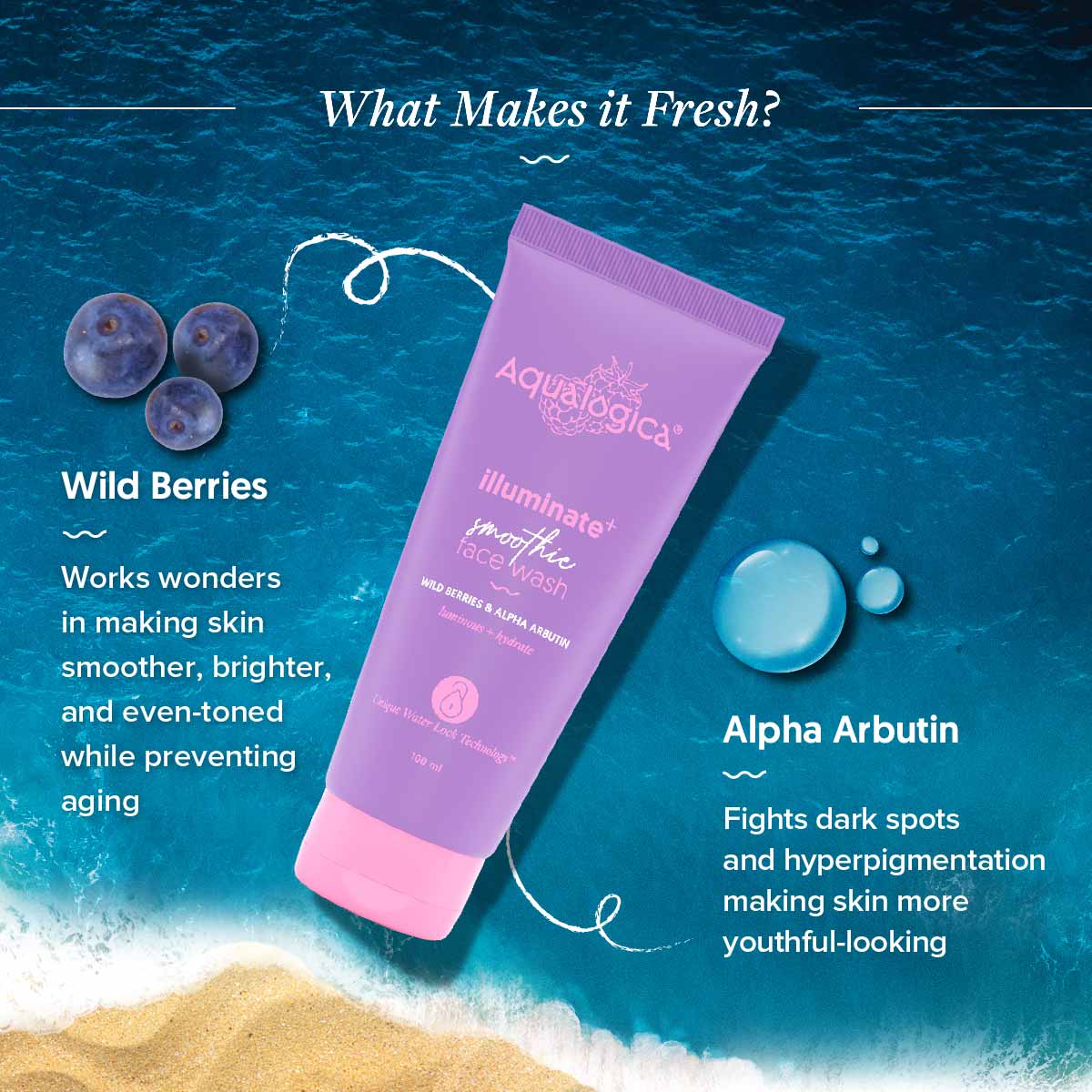 IIIuminate+ Smoothie Face Wash with Wild Berries & Alpha Arbutin for Luminous Glow - 100ml (Pack of 2) - Image 4