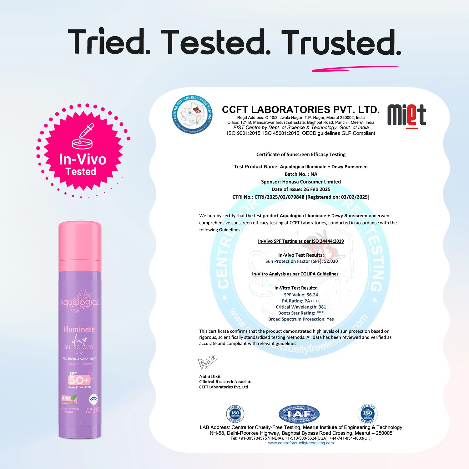 Illuminate+ Dewy Sunscreen In-Vivo Tested SPF 50+ PA++++ with Wild Berries & Alpha Arbutin - 50 g - Image 8