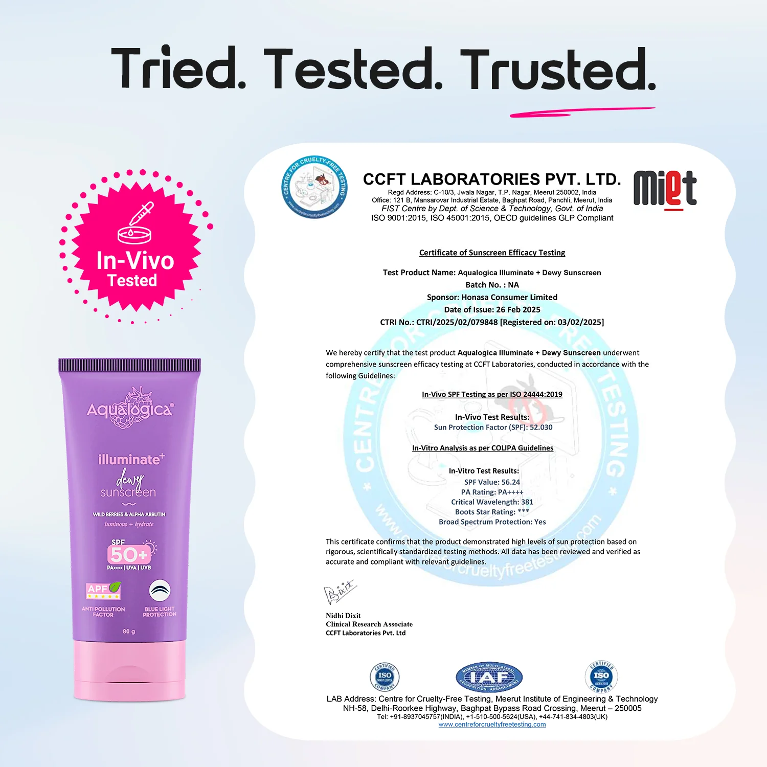 Illuminate+ Dewy Sunscreen In-Vivo Tested SPF 50+ PA++++ with Wild Berries & Alpha Arbutin - 80 g - Image 7