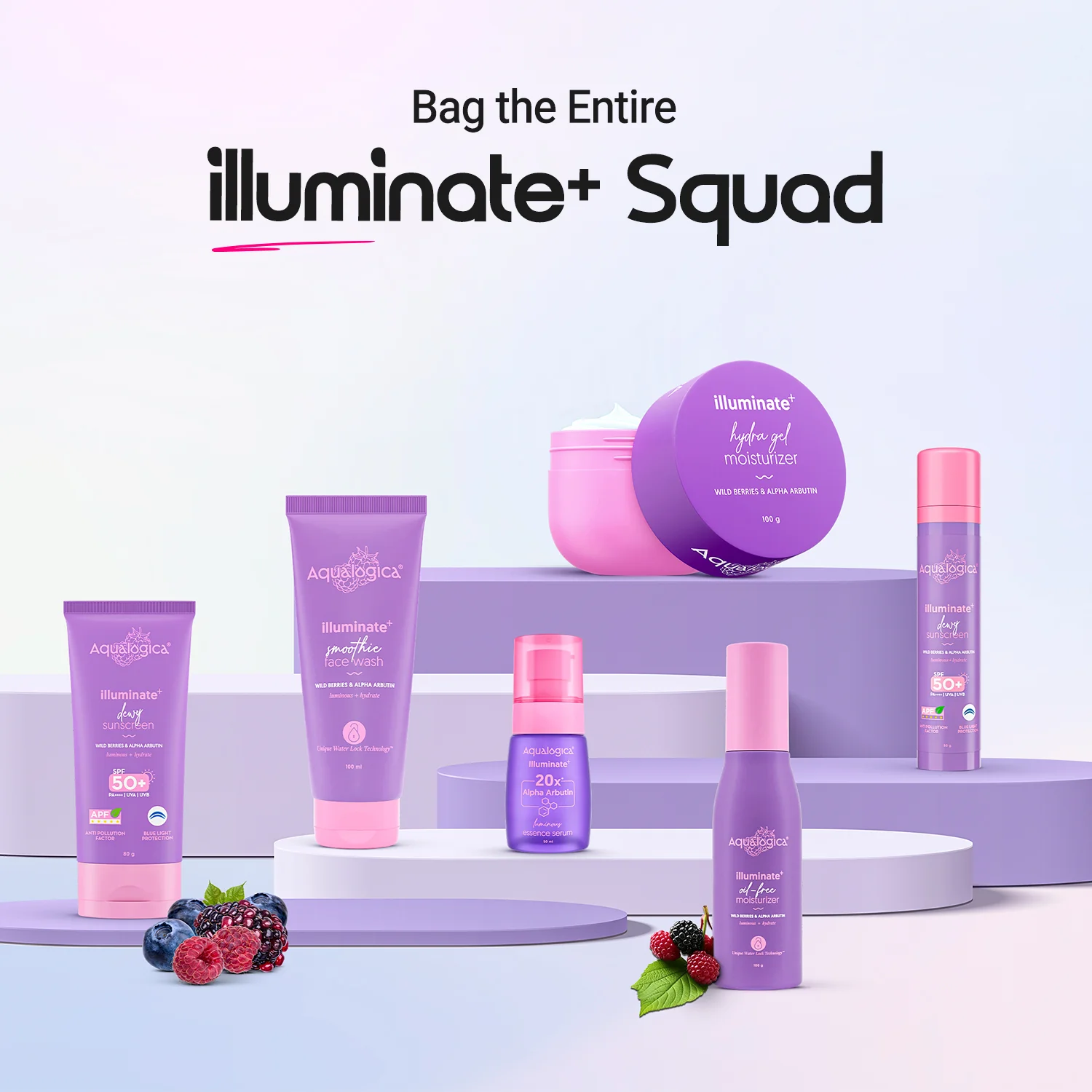 Illuminate+ Dewy Sunscreen In-Vivo Tested SPF 50+ PA++++ with Wild Berries & Alpha Arbutin - 80 g - Image 11