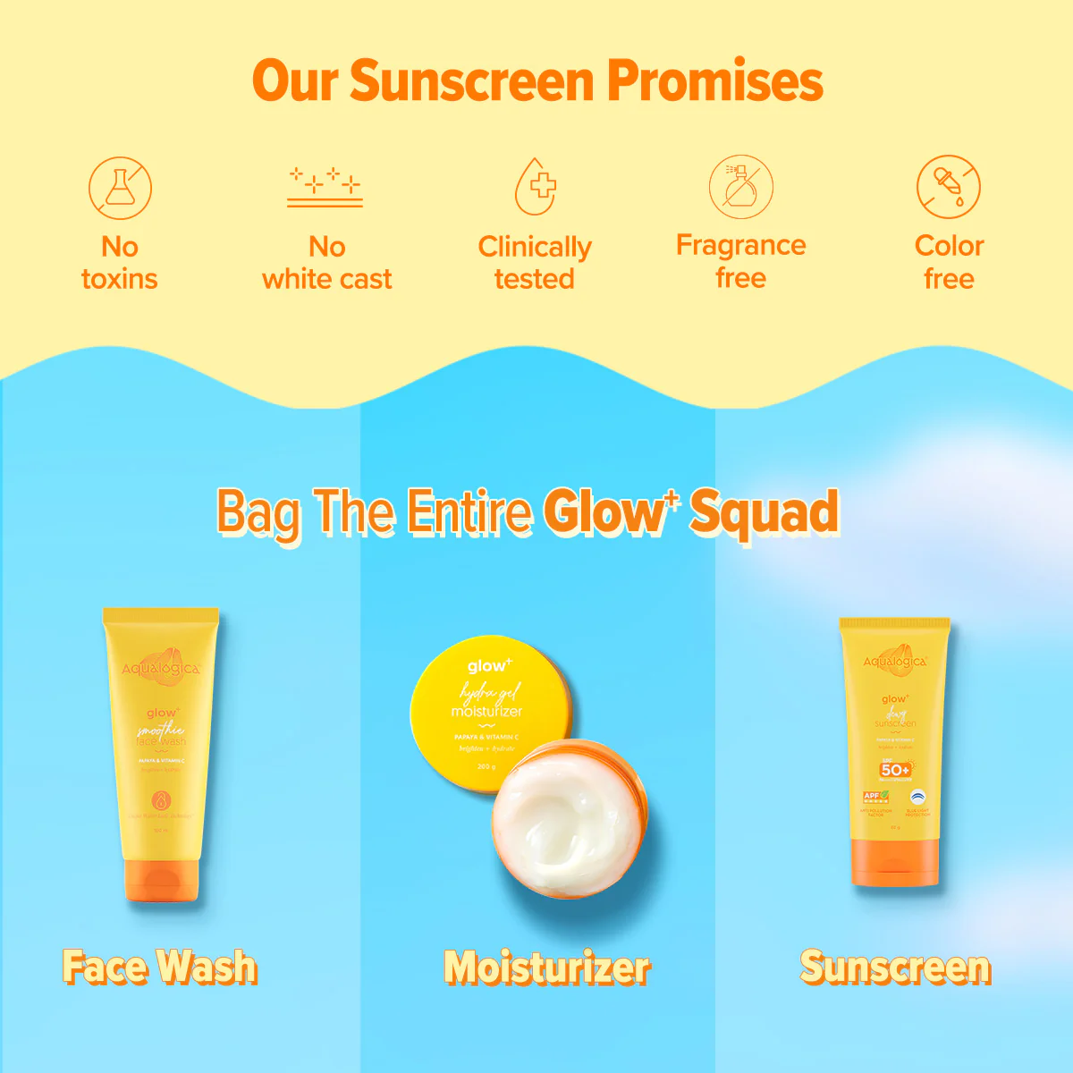 FREEBIE Glow+ Dewy Sunscreen with SPF 50+ & PA++++ for UVA/B & Blue Light Protection & No White Cast - 80g - Image 6