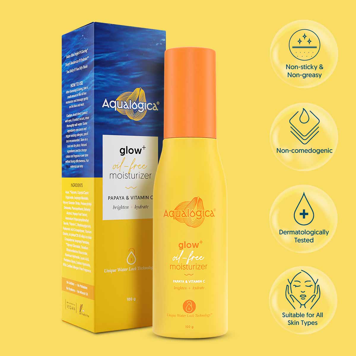 FREEBIE | Glow+ Oil Free Moisturizer with Papaya & Vitamin C for Glowing Skin - 100g - Image 4