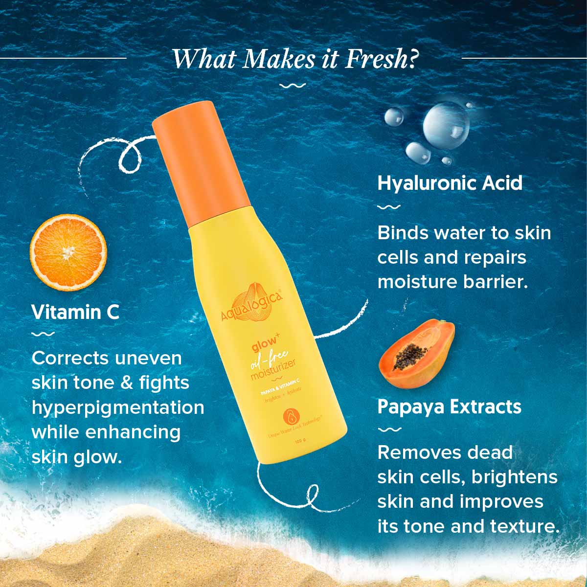 FREEBIE Glow+ Oil Free Moisturizer with Papaya & Vitamin C for Glowing Skin - 100g - Image 6