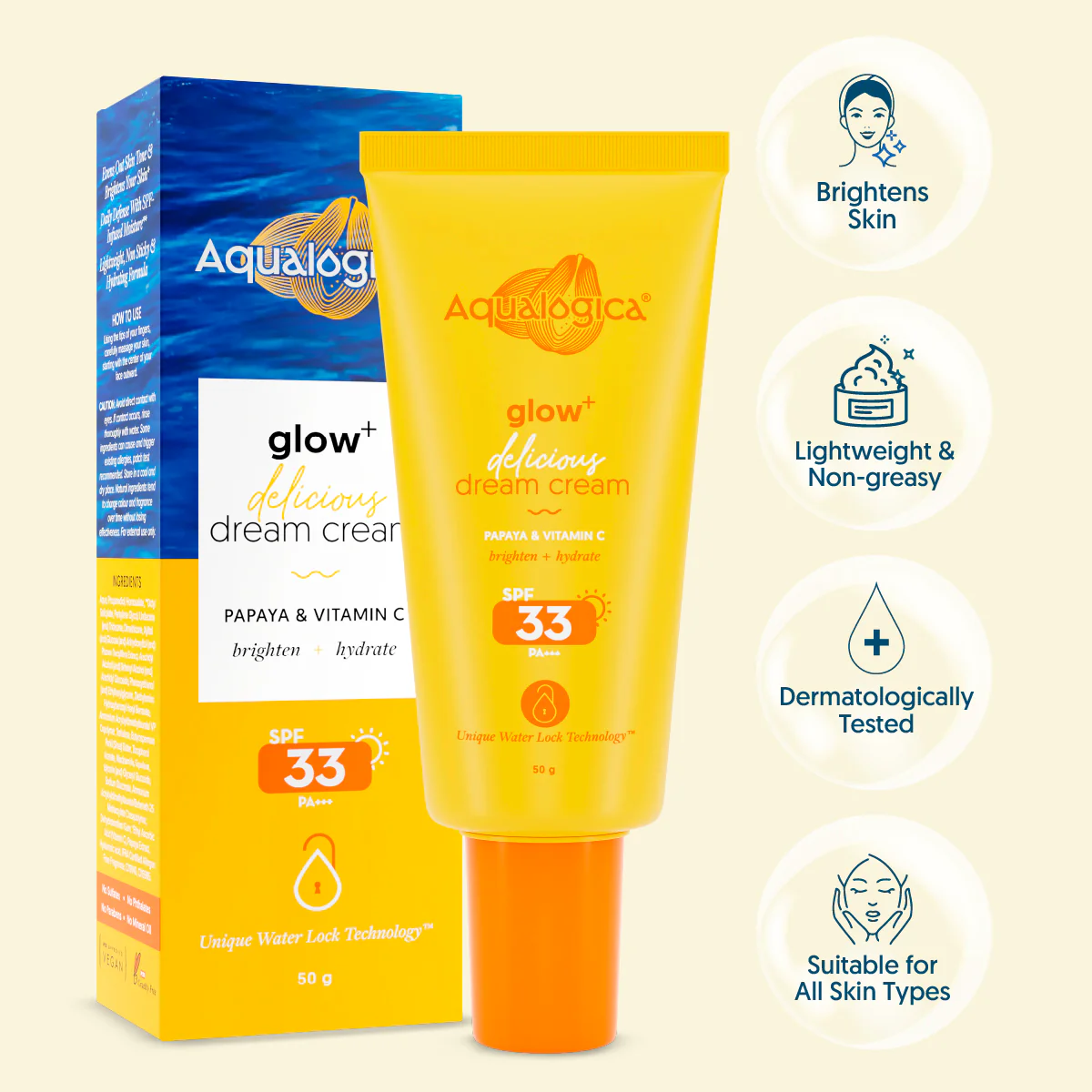 Glow+ 3-in-1 Delicious Dream Cream with SPF 33+ & PA+++ for Glowing Skin - 50g - Image 2