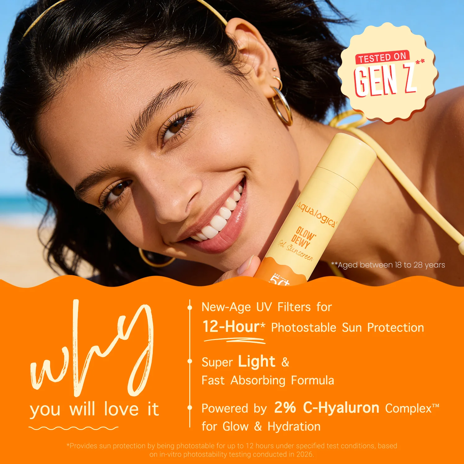 Glow+ Dewy Sunscreen Gel In-Vivo Tested SPF 50+ PA++++ with Papaya & Vitamin C - 50g - Image 5