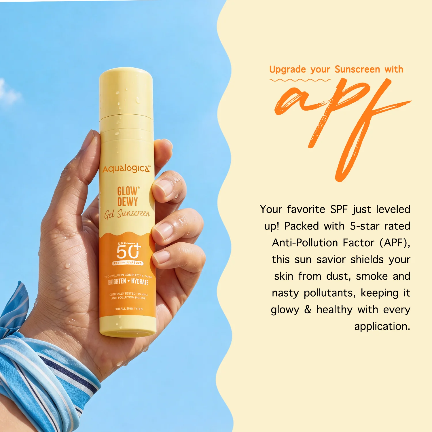 Glow+ Dewy Sunscreen Gel In-Vivo Tested SPF 50+ PA++++ with Papaya & Vitamin C - 50g (Pack of 2) - Image 10