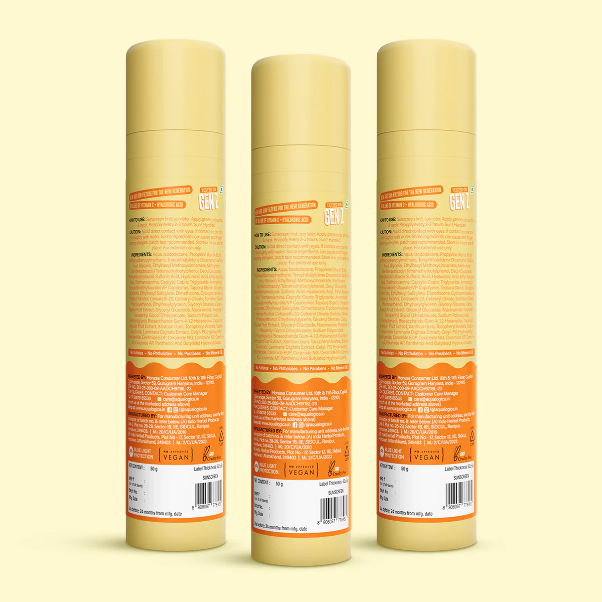 Glow+ Dewy Sunscreen Gel In-Vivo Tested SPF 50+ PA++++ with Papaya & Vitamin C - 50g (Pack of 3) - Image 12
