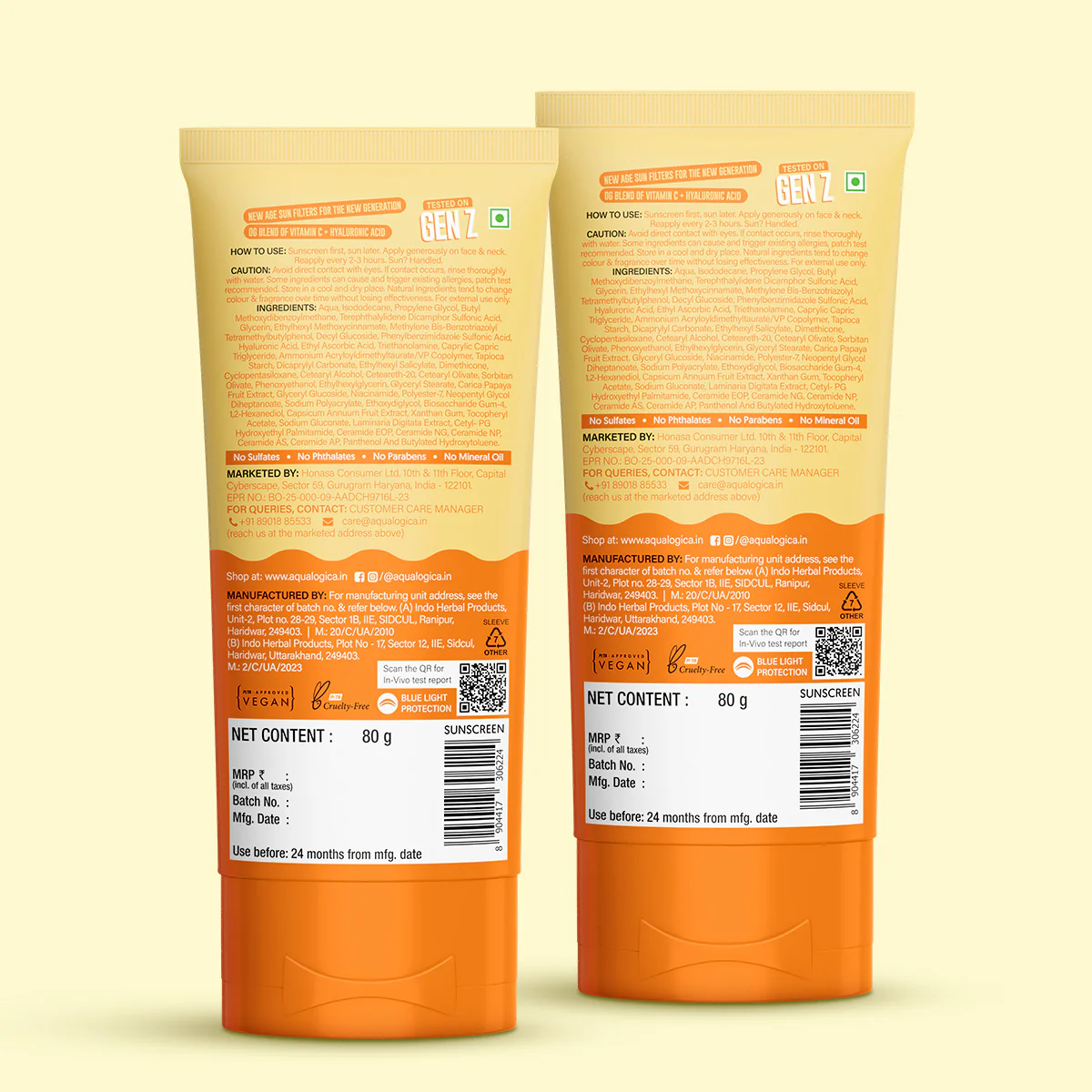 Glow+ Dewy Sunscreen Gel In-Vivo Tested SPF 50+ PA++++ with Papaya & Vitamin C - 80g (Pack of 2) - Image 12