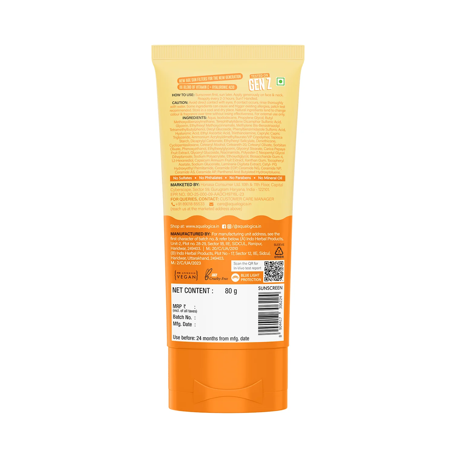 Glow+ Dewy Sunscreen Gel In-Vivo Tested SPF 50+ PA++++ with Papaya & Vitamin C - 80g - Image 13