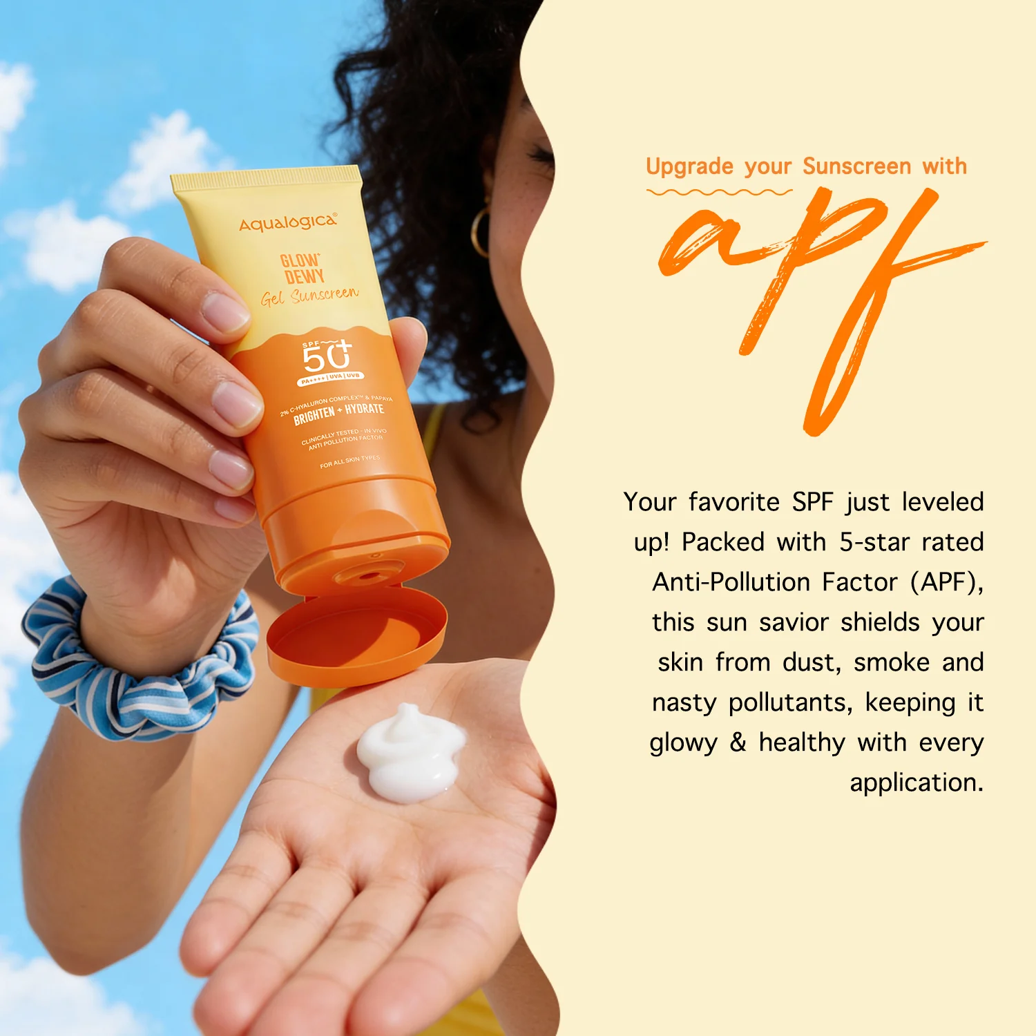 Glow+ Dewy Sunscreen Gel In-Vivo Tested SPF 50+ PA++++ with Papaya & Vitamin C - 80g - Image 8