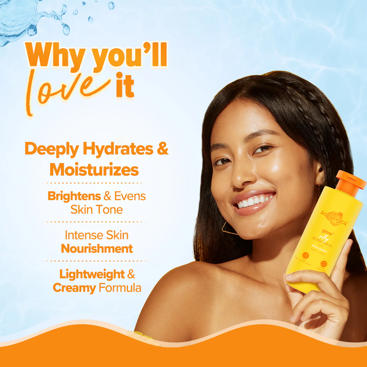 Glow+ Silky Body Lotion for 24-Hour Moisturization with Papaya & Vitamin C- 200 ml - Image 3