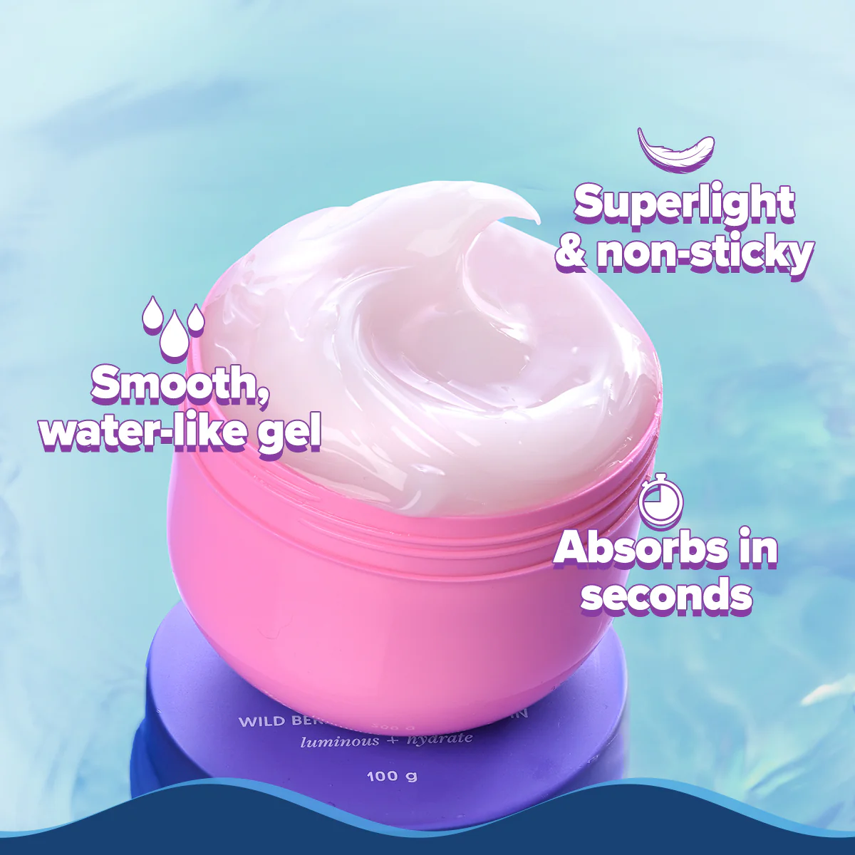 Illuminate + Hydra Gel Moisturizer with Wild Berries & Alpha Arbutin - 100g - Image 3