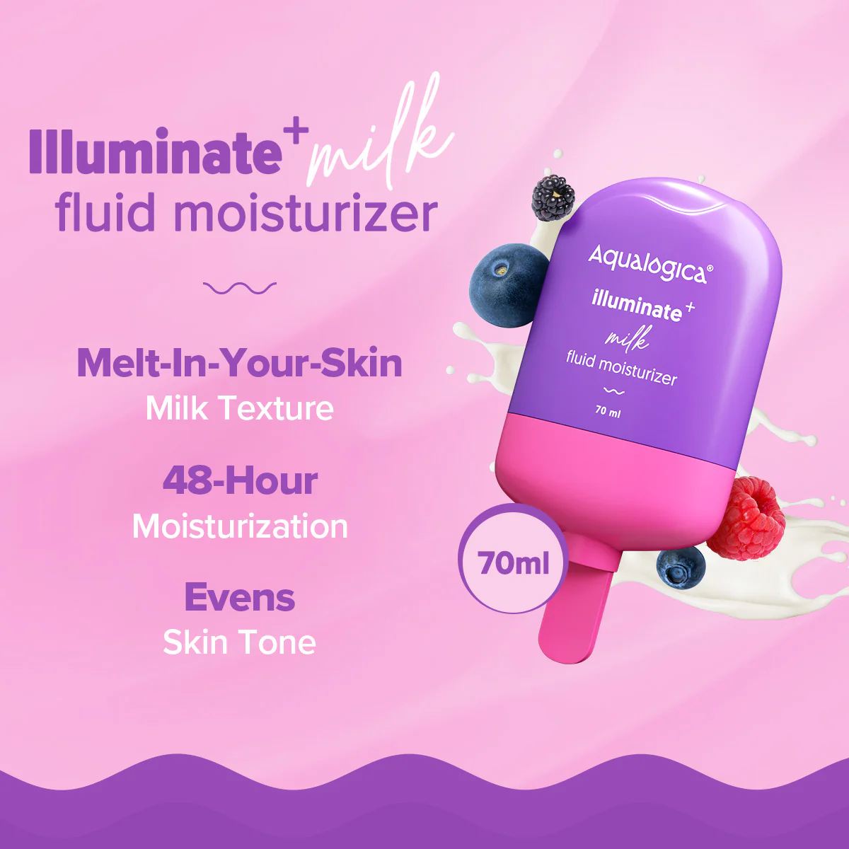 Illuminate+ Milk Fluid Moisturizer (70ml) - Pack of 2 - Image 2