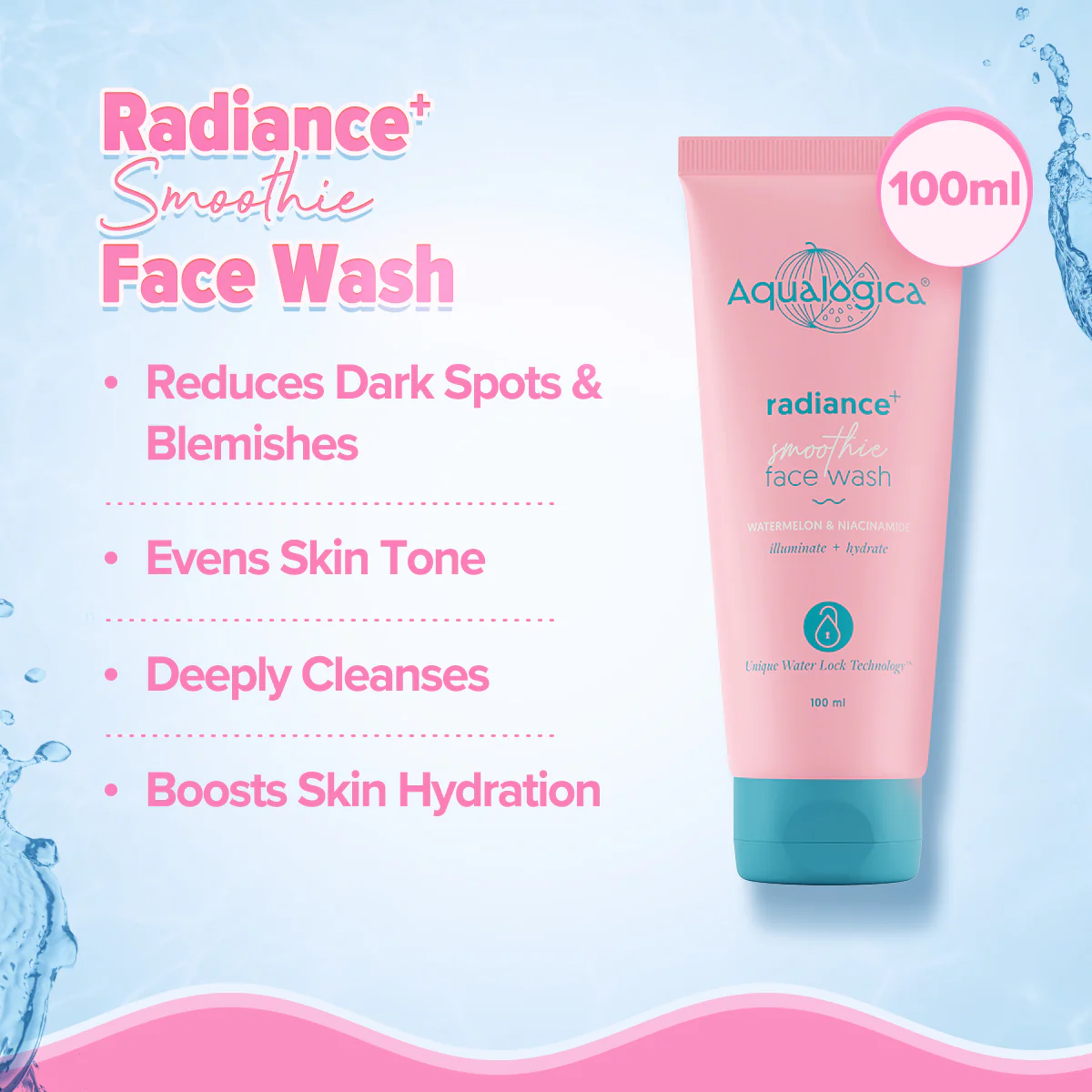 Radiance+ Cleanse & Hydrate Combo (Radiance+ Smoothie Face Wash 100ml + Radiance+ Oil-Free Moisturizer) - Image 2