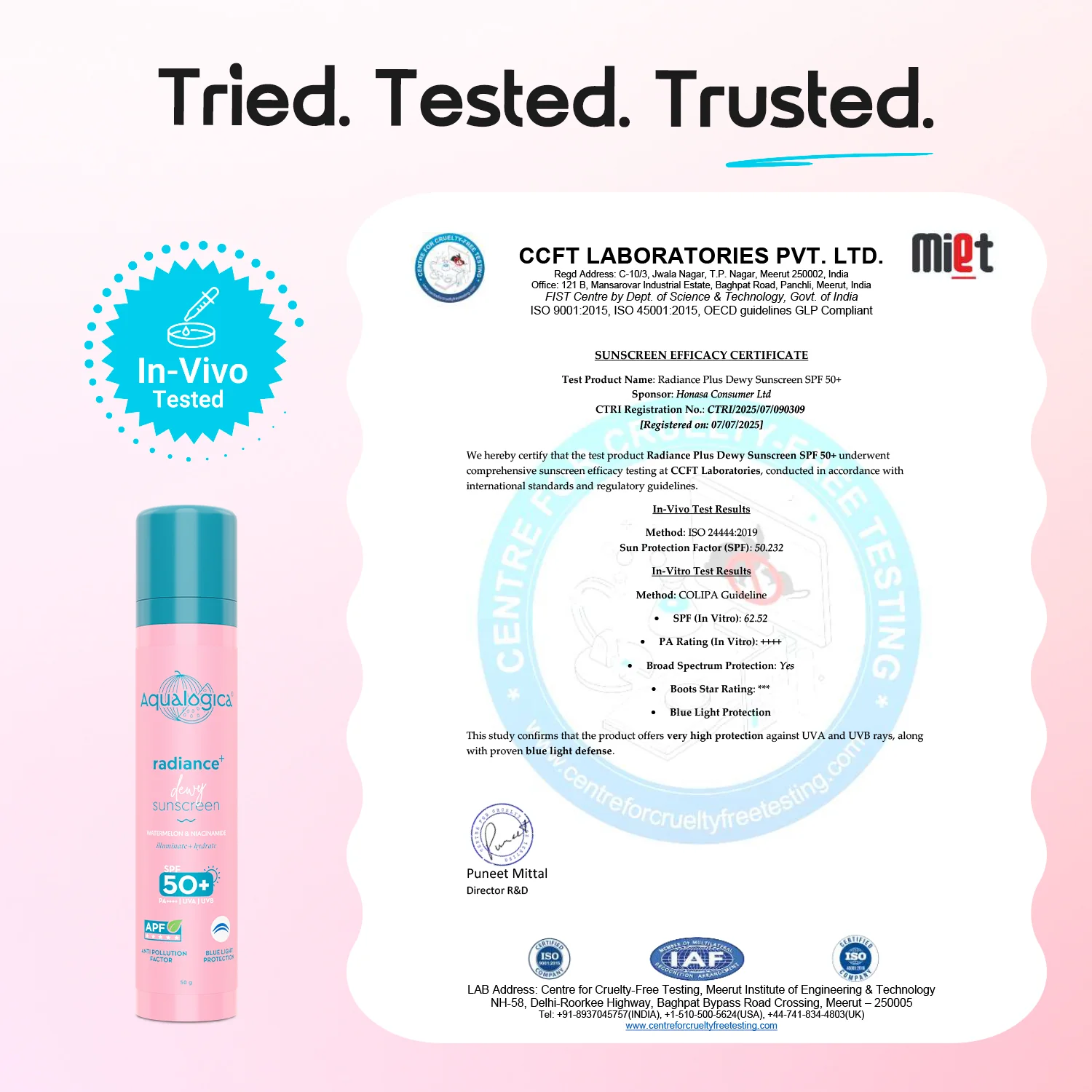 Radiance+ Dewy Sunscreen In-Vivo Tested with Watermelon & Niacinamide with SPF 50 & PA++++ - 50g - Image 7