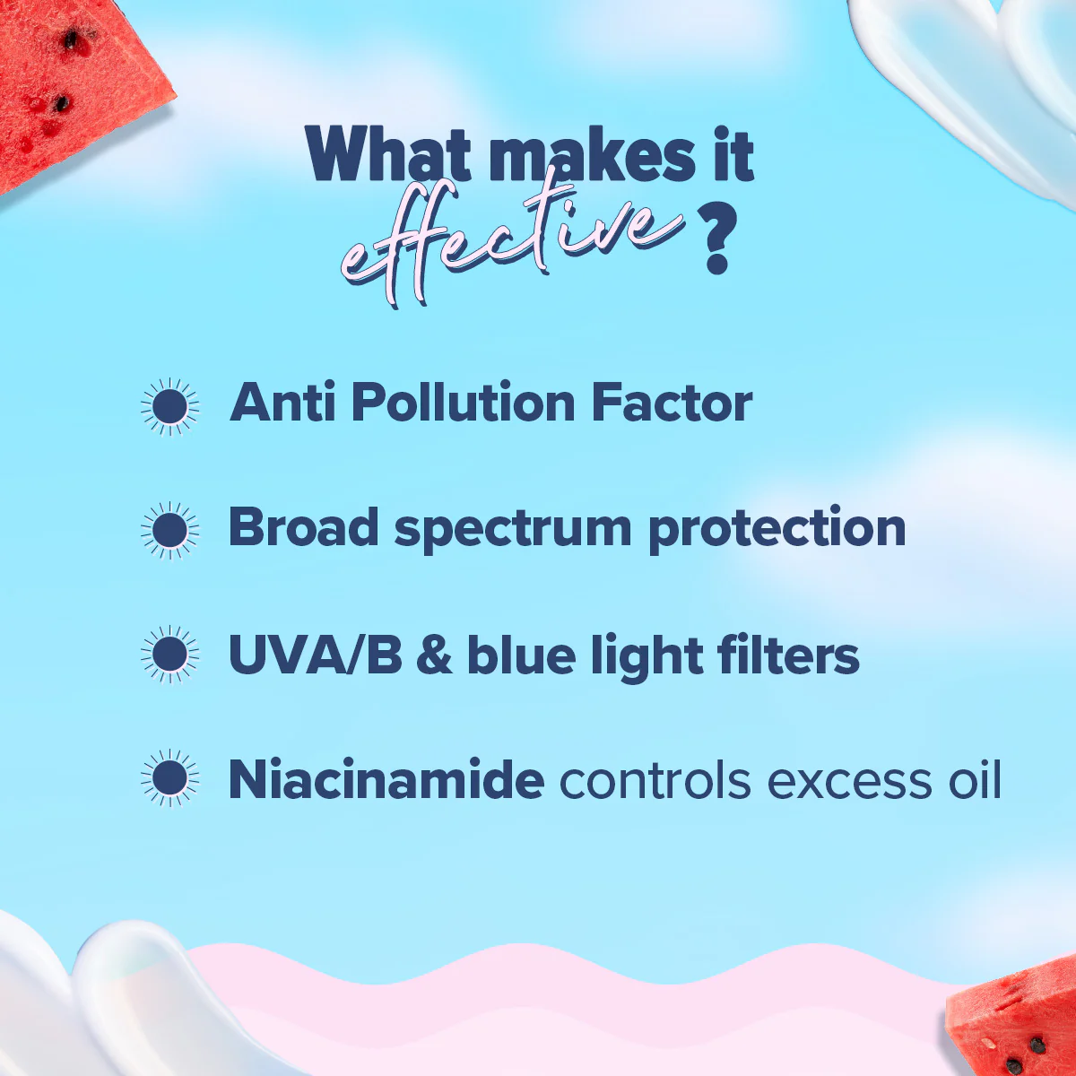 Radiance+ Dewy Sunscreen In-Vivo Tested with Watermelon & Niacinamide with SPF 50 & PA++++ - 80g - Image 6