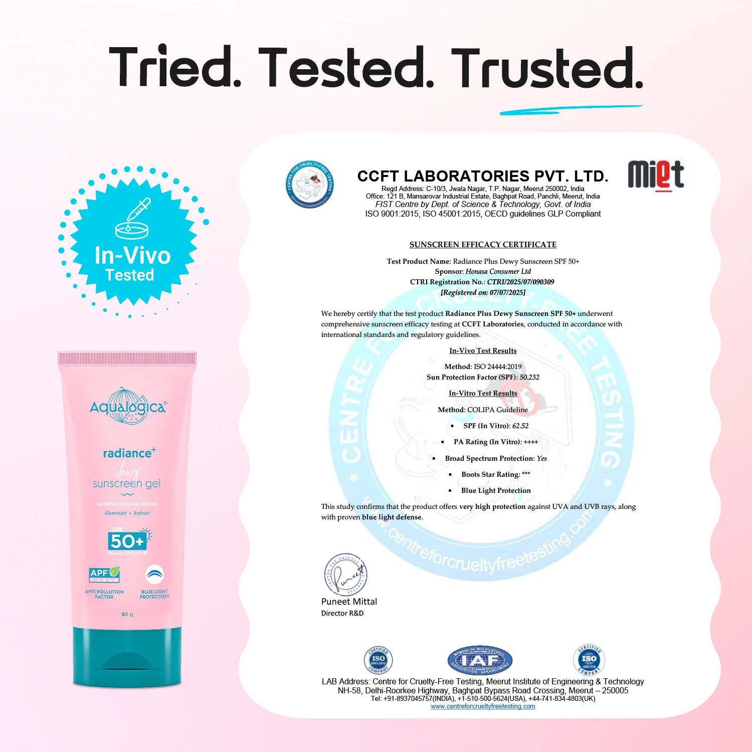 Radiance+ Dewy Sunscreen In-Vivo Tested with Watermelon & Niacinamide with SPF 50 & PA++++ - 80g - Image 7