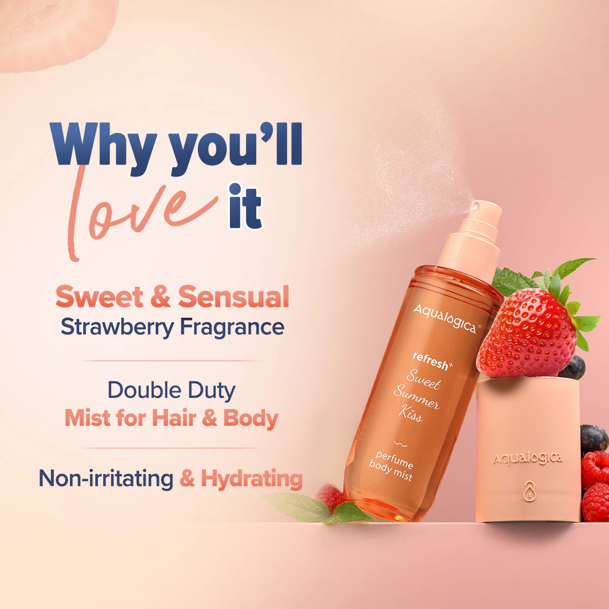 Refresh+ Sweet Summer Kiss Perfume Body Mist with Zemea and Hyaluronic Acid 150 ml - Image 8