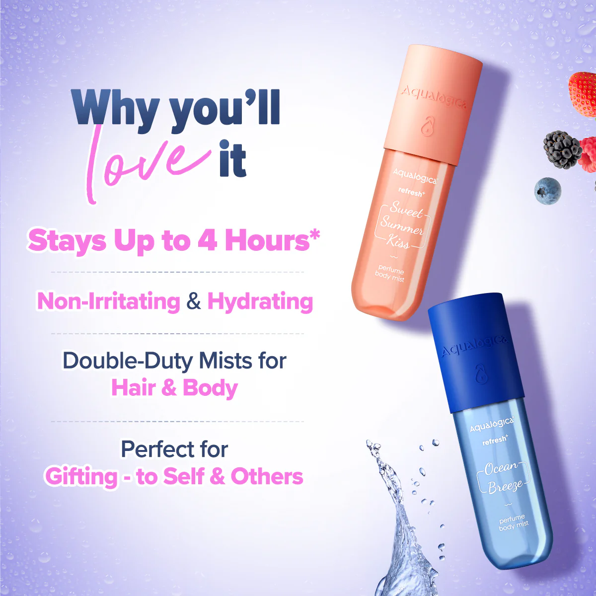 Refresh+ Sea Breeze & Sweet Berry Body Mist Duo - Image 4