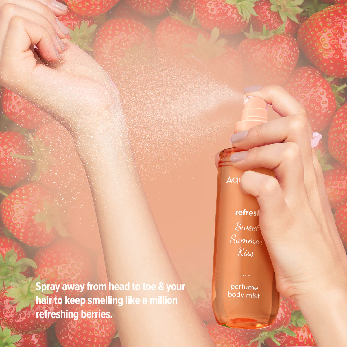 Refresh+ Sweet Summer Kiss Perfume Body Mist with Zemea and Hyaluronic Acid- 150 ml (Pack of 2) - Image 6